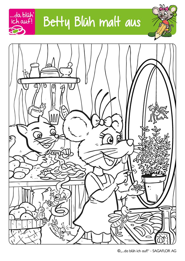 Betty Blüh Ausmalbild 1 Betty Blüh Ausmalbild 1